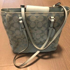 Coach Baby Blue Bucket Bag